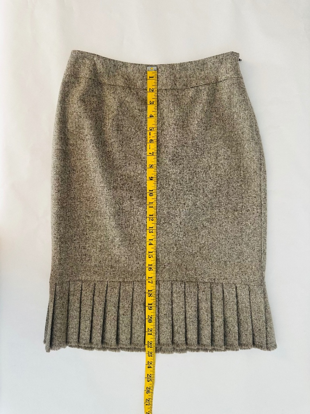 Classiques Entier gray wool blend midi skirt with pleated hem size 0